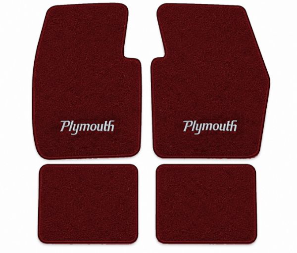 Picture of 1974-1976 Plymouth Scamp Floor Mats, Cutpile Carpet with Embroidered Logos - 4 Piece