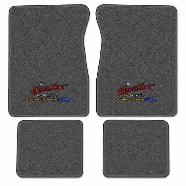 Picture of 1971-1972 Chevrolet Blazer Floor Mats, Loop Carpet with Embroidered Logos - 4 Piece