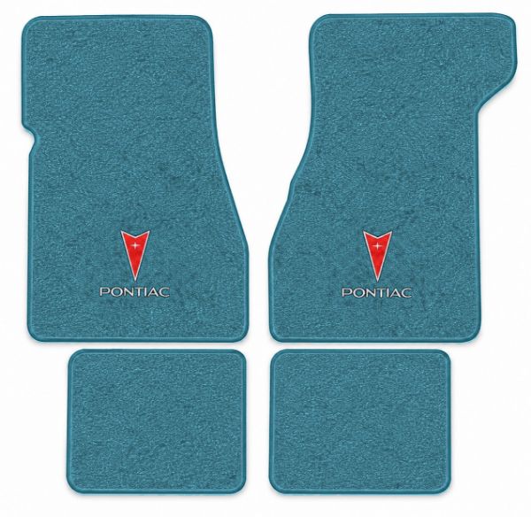Picture of 1973 Pontiac Grand Prix Floor Mats, Loop Carpet with Embroidered Logos - 4 Piece
