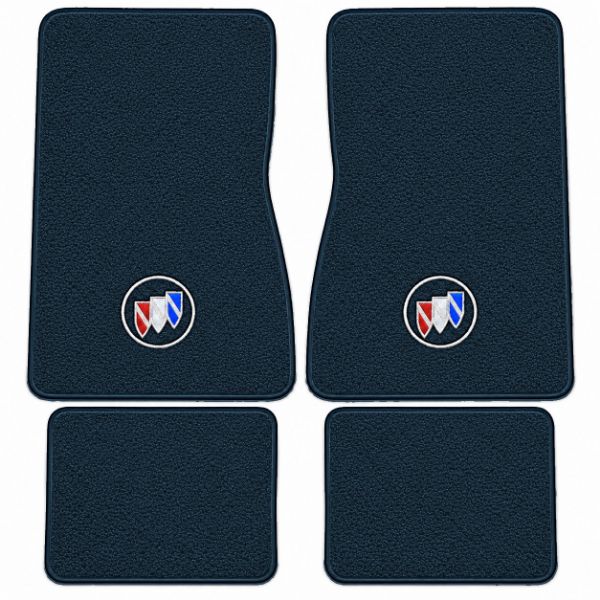 Picture of 1973 Buick Apollo Floor Mats, Loop Carpet with Embroidered Logos - 4 Piece