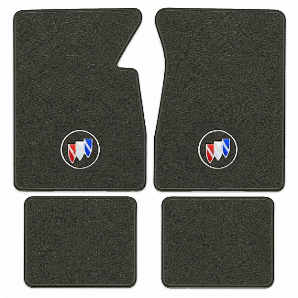 Picture of 1974-1976 Buick Electra Floor Mats, Cutpile Carpet with Embroidered Logos - 4 Piece