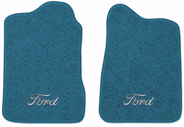 Picture of 1972-1973 Ford Courier Floor Mats, Loop Carpet with Embroidered Logos - 2 Piece