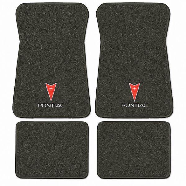 Picture of 1974-1976 Pontiac Grand Safari Floor Mats, Cutpile Carpet with Embroidered Logos - 4 Piece