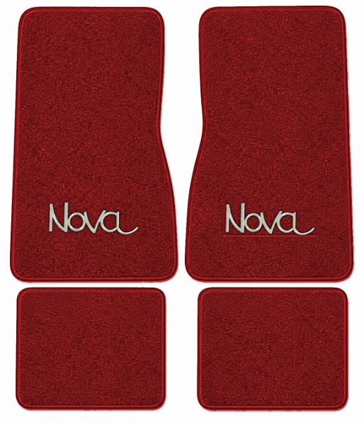 Picture of 1974-1979 Chevrolet Nova Floor Mats, Cutpile Carpet with Embroidered Logos - 4 Piece