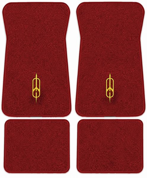 Picture of 1974-1976 Oldsmobile Delta 88 Floor Mats, Cutpile Carpet with Embroidered Logos - 4 Piece