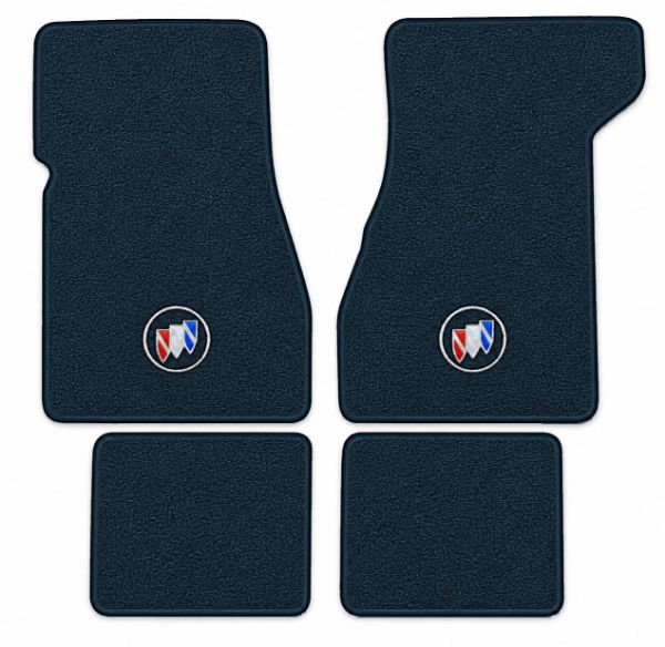 Picture of 1973 Buick Century Floor Mats, Loop Carpet with Embroidered Logos - 4 Piece