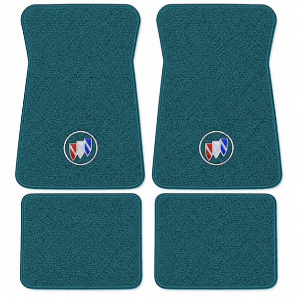 Picture of 1971-1973 Buick LeSabre Floor Mats, Loop Carpet with Embroidered Logos - 4 Piece