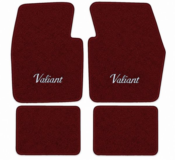 Picture of 1974-1976 Plymouth Valiant Floor Mats, Cutpile Carpet with Embroidered Logos - 4 Piece