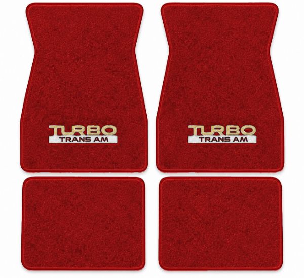 Picture of 1974-1981 Pontiac Firebird Trans Am Floor Mats, Cutpile Carpet with Embroidered Logos - 4 Piece