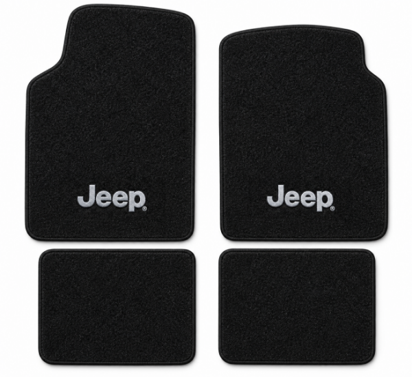 Picture of 1974-1975 Jeep CJ5 Floor Mats, Cutpile Carpet with Embroidered Logos - 4 Piece