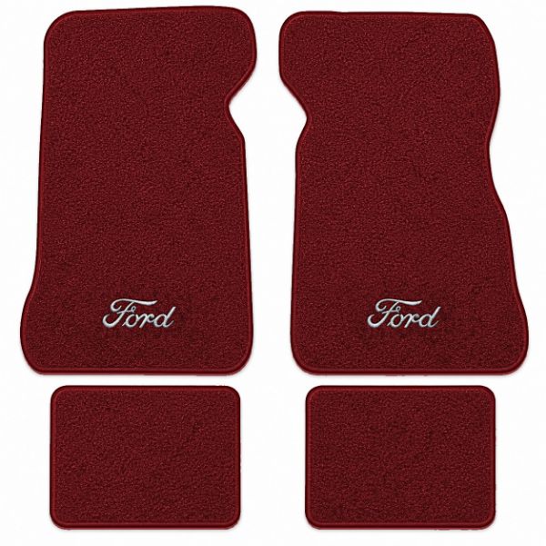 Picture of 1972-1973 Ford Thunderbird Floor Mats, Loop Carpet with Embroidered Logos - 4 Piece