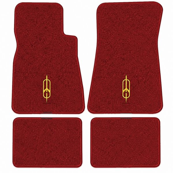 Picture of 1974-1978 Oldsmobile Toronado Floor Mats, Cutpile Carpet with Embroidered Logos - 4 Piece