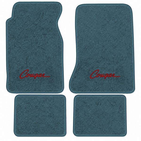 Picture of 1974-1975 Mercury Cougar Floor Mats, Cutpile Carpet with Embroidered Logos - 4 Piece