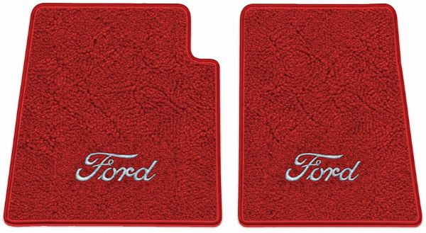 Picture of 1948-1952 Ford F-3 Floor Mats, Loop Carpet with Embroidered Logos - 2 Piece