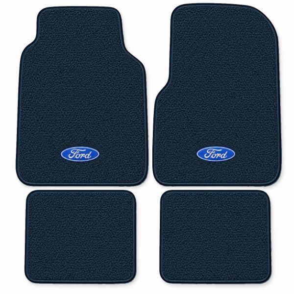 Picture of 1973 Ford F-250 Crew Cab Floor Mats, Loop Carpet with Embroidered Logos - 4 Piece