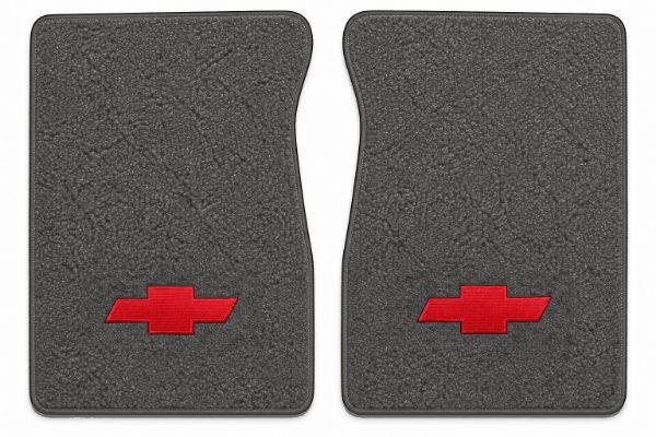 Picture of 1971-1972 Chevrolet K20 Pickup Floor Mats, Loop Carpet with Embroidered Logos - 2 Piece