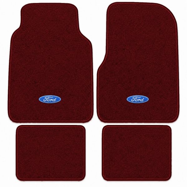Picture of 1974 Ford F-350 Crew Cab Floor Mats, Cutpile Carpet with Embroidered Logos - 4 Piece