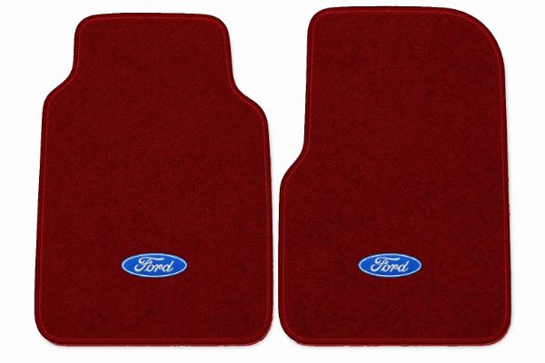 Picture of 1975-1986 Ford F-350 Reg Cab Floor Mats, Cutpile Carpet with Embroidered Logos - 2 Piece
