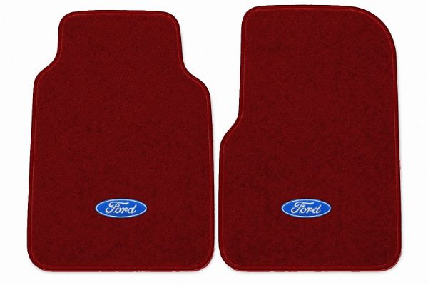 Picture of 1987 Ford F-250 Reg Cab Floor Mats, Cutpile Carpet with Embroidered Logos - 2 Piece