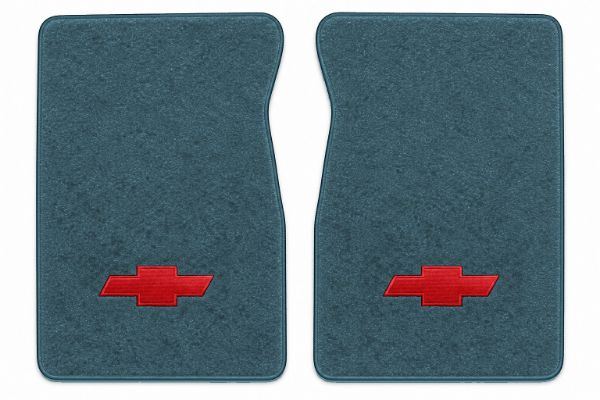 Picture of 1987 Chevrolet V10 Floor Mats, Cutpile Carpet with Embroidered Logos - 2 Piece