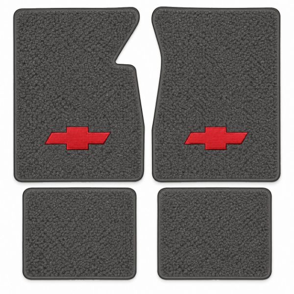 Picture of 1967-1970 Chevrolet C20 Suburban Floor Mats, Loop Carpet with Embroidered Logos - 4 Piece