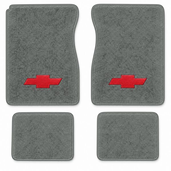 Picture of 1974-1983 Chevrolet K20 Suburban Floor Mats, Cutpile Carpet with Embroidered Logos - 4 Piece