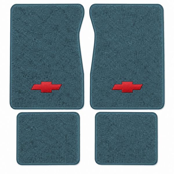 Picture of 1987 Chevrolet V10 Suburban Floor Mats, Cutpile Carpet with Embroidered Logos - 4 Piece