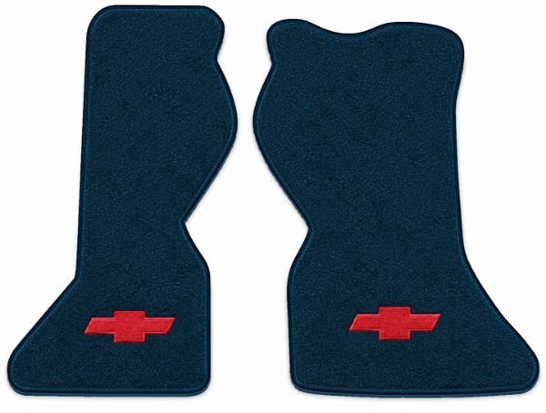 Picture of 1979-1982 Chevrolet G30 Van Floor Mats, Cutpile Carpet with Embroidered Logos, Front Row - 2 Piece