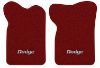 Illustration of 1982 Dodge D50 Reg Cab Cutpile floor mats, 2 piece, in 4305 Oxblood with the #108 Dodge logo