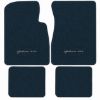 Illustration of 1968 Ford Galaxie 500 Loop floor mats, 4 piece, in 07 Dark Blue with the #102 Galaxie 500 logo