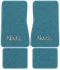 Illustration of 1968 Chevrolet Chevy II Nova Loop floor mats, 4 piece, in 09 Medium Blue with the #78 Nova logo