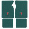 Illustration of 1966 Pontiac Star Chief Executive Loop floor mats, 4 piece, in 05 Aqua with the #74 Pontiac V logo