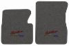 Illustration of 1959 Chevrolet Truck 3100 Loop floor mats, 2 piece, in 22 Gunmetal Gray with the #67 Yesterdays Chevrolet logo