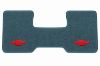 Illustration of 1987 Chevrolet R20 2WD Auto/3spd Low Tunnel Cutpile floor mats, 1 piece, in 7766 Blue with the #11 Chevy Bowtie logo
