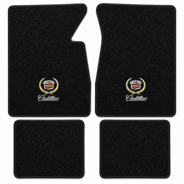 Picture of 1961-1964 Cadillac DeVille 2DR Coupe Floor Mats, Cutpile Carpet with Embroidered Logos - 4 Piece