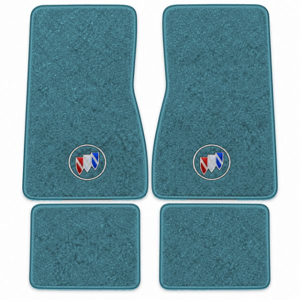 Picture of 1974-1975 Buick Apollo Floor Mats, Cutpile Carpet with Embroidered Logos - 4 Piece