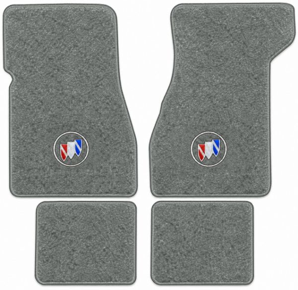 Picture of 1974-1977 Buick Century Floor Mats, Cutpile Carpet with Embroidered Logos - 4 Piece