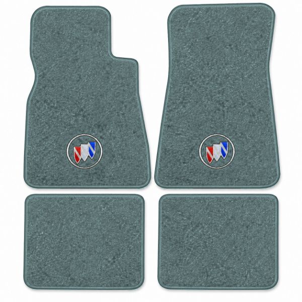 Picture of 1979-1985 Buick Riviera Floor Mats, Cutpile Carpet with Embroidered Logos - 4 Piece
