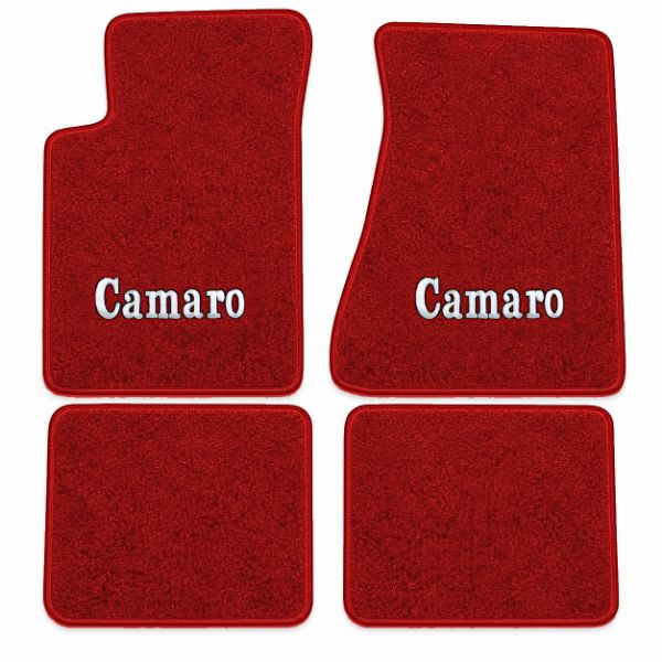 Picture of 1985-1992 Chevrolet Camaro Molded Floor Mats, Cutpile Carpet with Embroidered Logos - 4 Piece