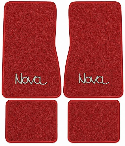 Picture of 1969-1973 Chevrolet Nova Floor Mats, Loop Carpet with Embroidered Logos - 4 Piece