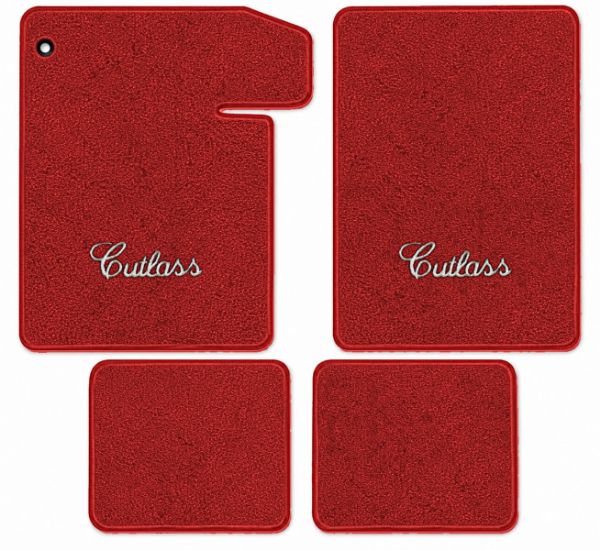 Picture of 1964-1967 Oldsmobile Cutlass Floor Mats, Loop Carpet with Embroidered Logos - 4 Piece