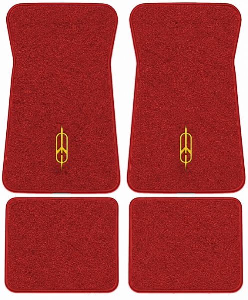Picture of 1971-1973 Oldsmobile Delta 88 Royale Floor Mats, Loop Carpet with Embroidered Logos - 4 Piece
