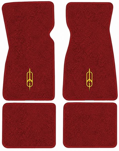 Picture of 1975-1980 Oldsmobile Starfire Floor Mats, Cutpile Carpet with Embroidered Logos - 4 Piece