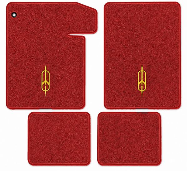 Picture of 1966-1967 Oldsmobile Vista Cruiser Floor Mats, Loop Carpet with Embroidered Logos - 4 Piece