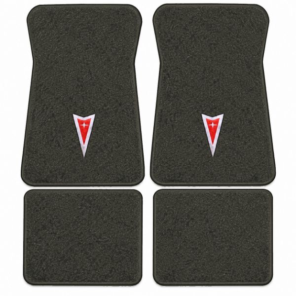 Picture of 1974-1975 Pontiac Grandville Floor Mats, Cutpile Carpet with Embroidered Logos - 4 Piece