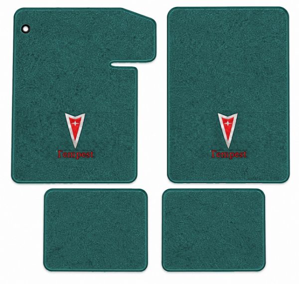 Picture of 1964-1967 Pontiac Tempest Floor Mats, Loop Carpet with Embroidered Logos - 4 Piece