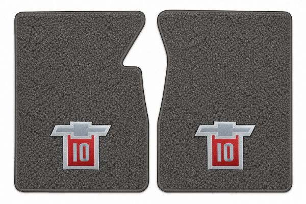 Picture of 1967-1970 Chevrolet C10 Pickup Floor Mats, Loop Carpet with Embroidered Logos - 2 Piece