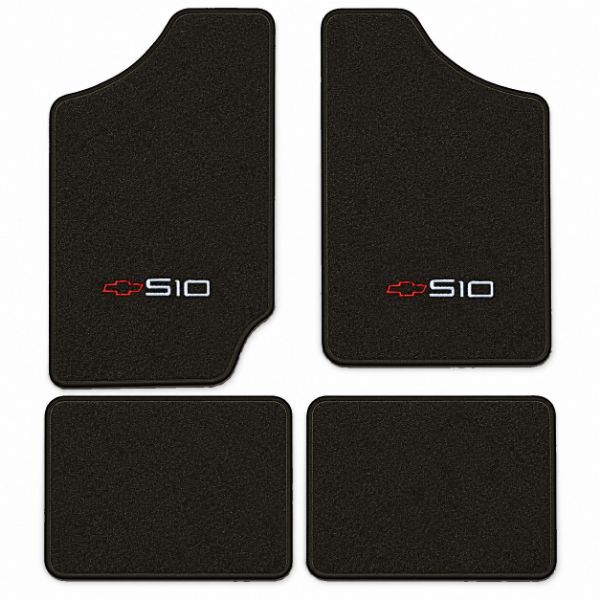 Picture of 1983-1994 Chevrolet S10 Blazer Floor Mats, Cutpile Carpet with Embroidered Logos - 4 Piece