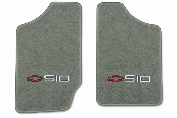 Picture of 1982-1993 Chevrolet S10 Ext Cab Floor Mats, Cutpile Carpet with Embroidered Logos - 2 Piece
