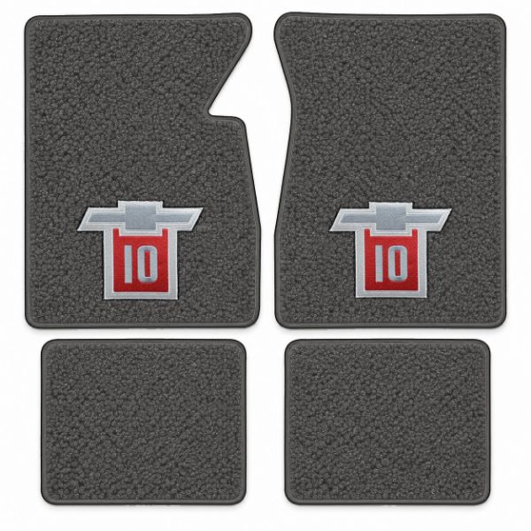 Picture of 1967-1970 Chevrolet C10 Suburban Floor Mats, Loop Carpet with Embroidered Logos - 4 Piece